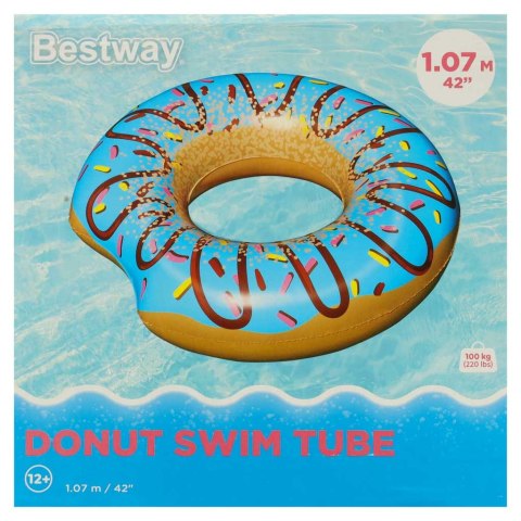 Kółko do pływania koło dmuchane BESTWAY 36118 donut niebieskie 107cm