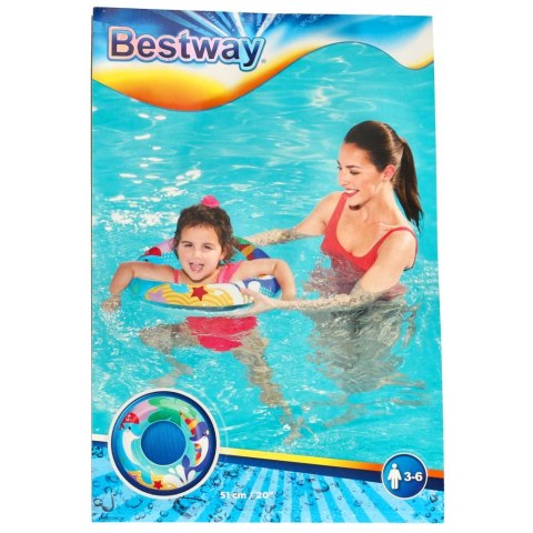 Kółko do pływania koło dmuchane delfin 51cm BESTWAY 36113