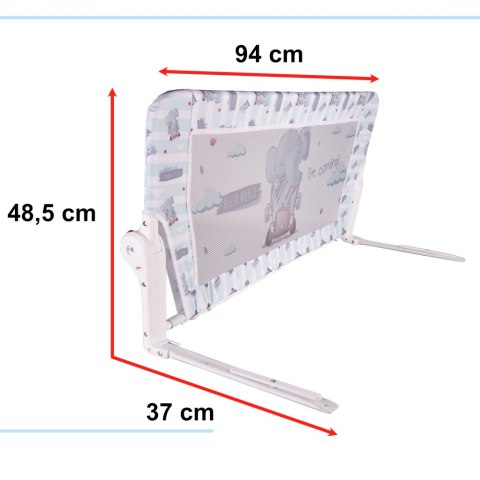 Barierka osłona ochronna do łóżka otwierana 90cm słonik