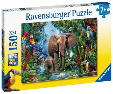 Ravensburger Puzzle dla dzieci 2D: Słonie w dżungli 150 elementów 12901