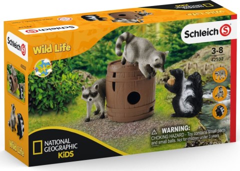 Schleich 42532 Orzechowe Psoty Szop Pracz Skunks Wild Life