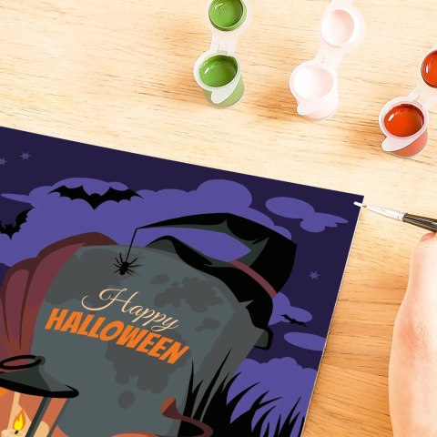 CreArt Halloweenowy Nastrój Malowanie Po Numerach Ravensburger 23713