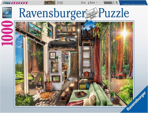 Ravensburger Puzzle 2D 1000 elementów: Domek w lesie 17496