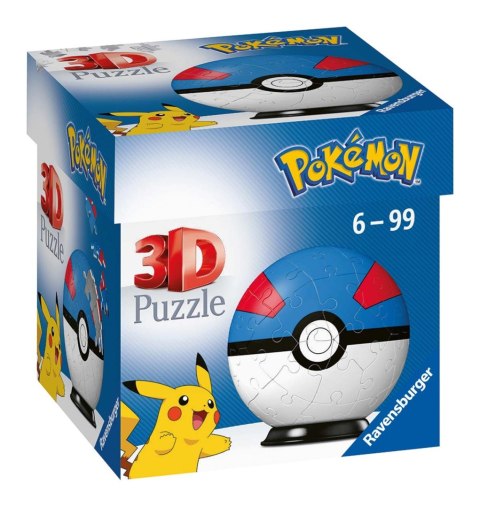 Ravensburger Puzzle 3D Kula: Pokemon niebieska 54 elementy 11265